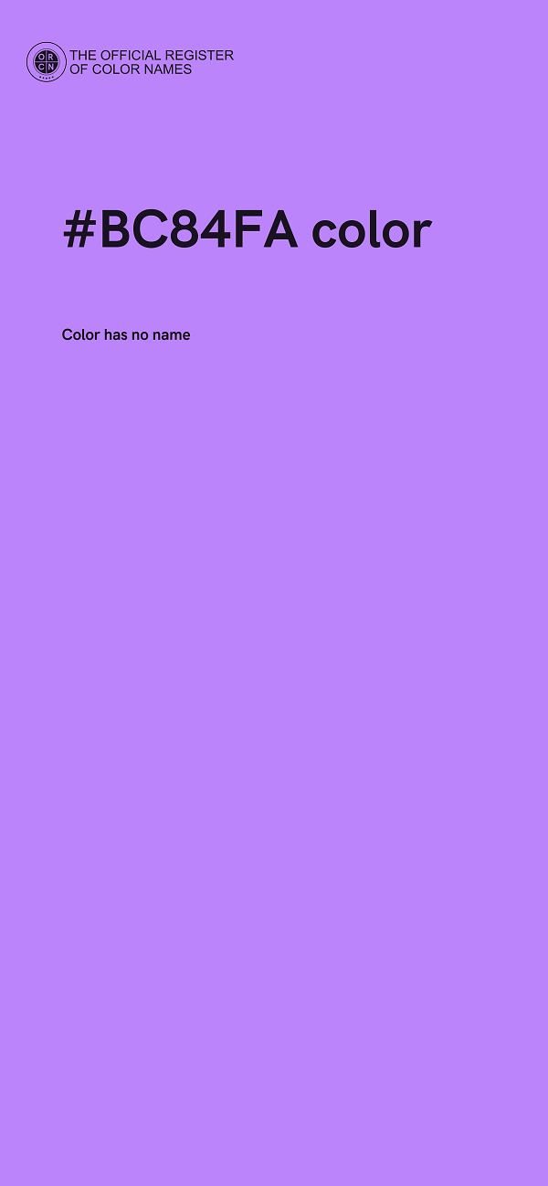 #BC84FA color image