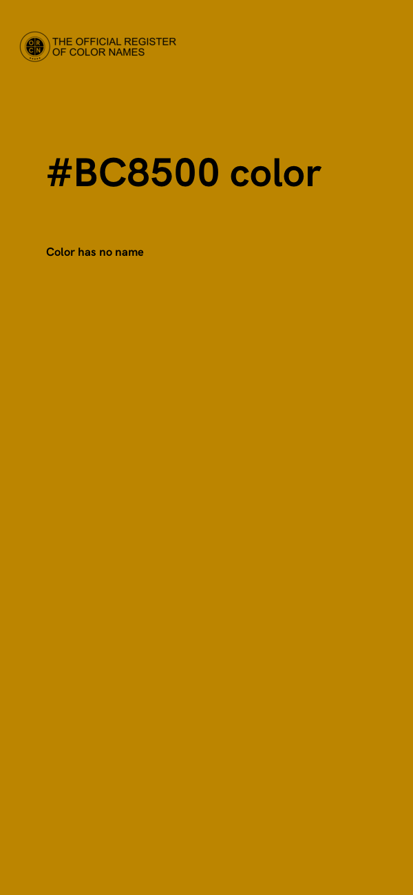 #BC8500 color image