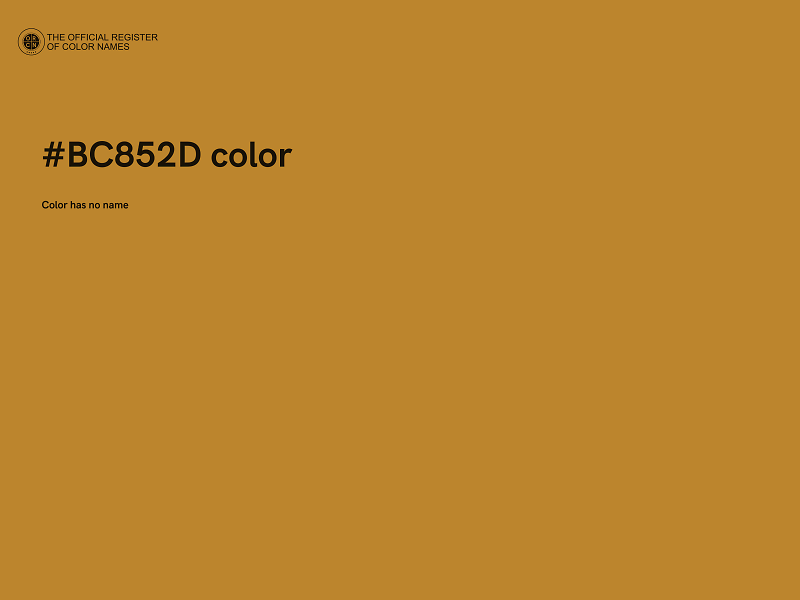 #BC852D color image