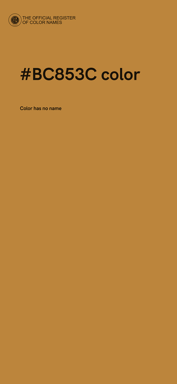 #BC853C color image