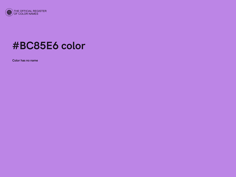 #BC85E6 color image