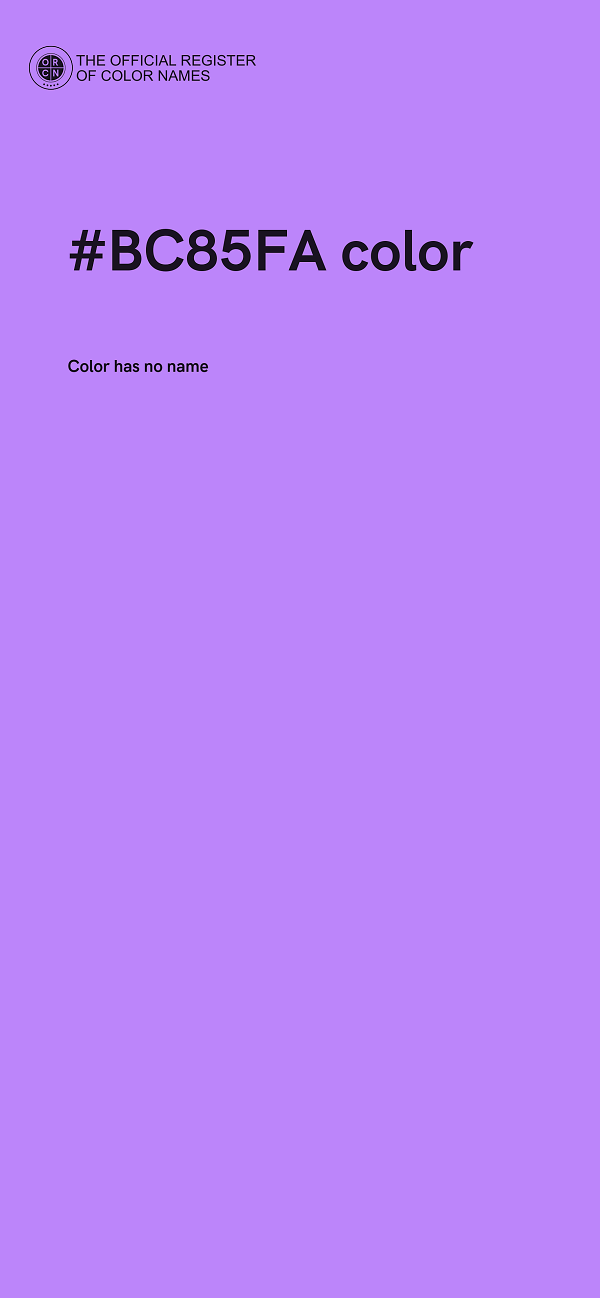 #BC85FA color image