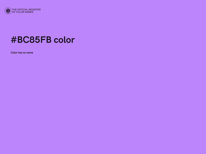 #BC85FB color image