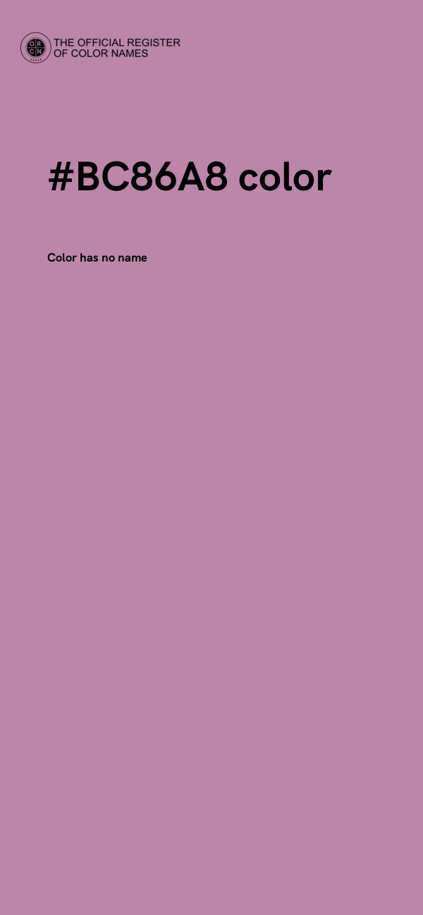 #BC86A8 color image