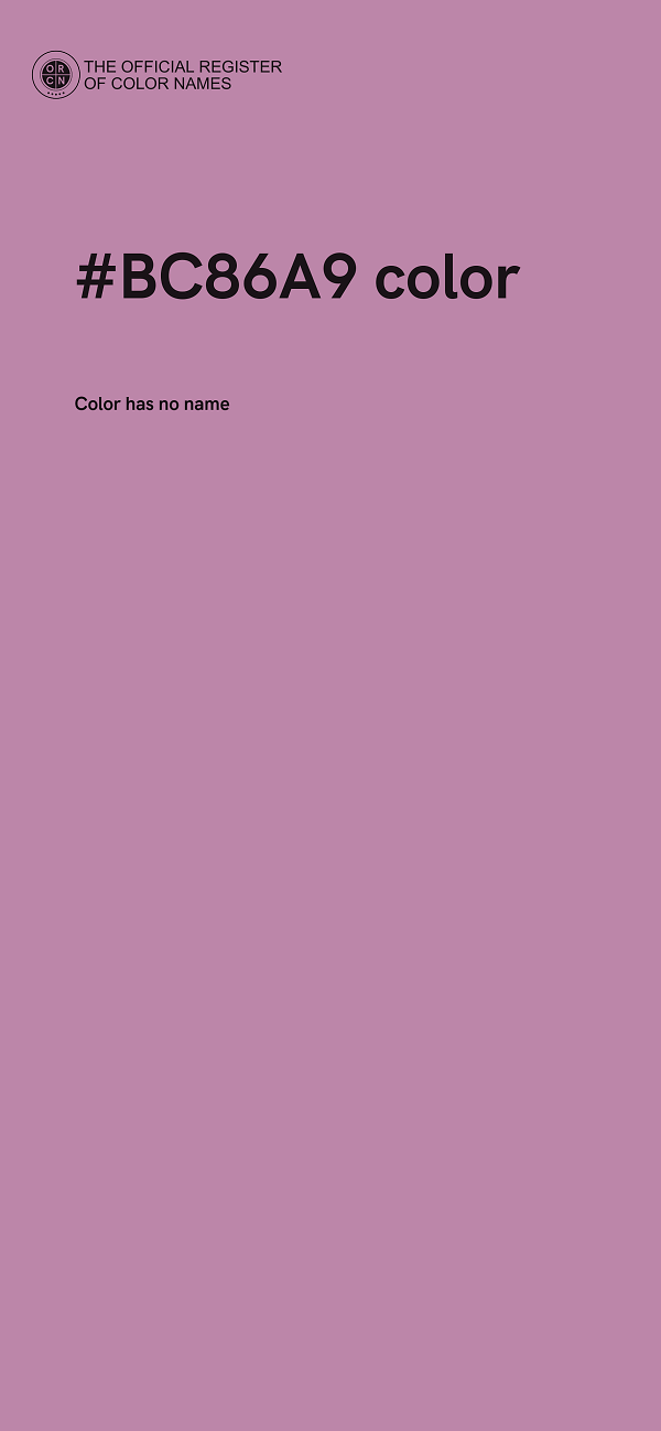 #BC86A9 color image