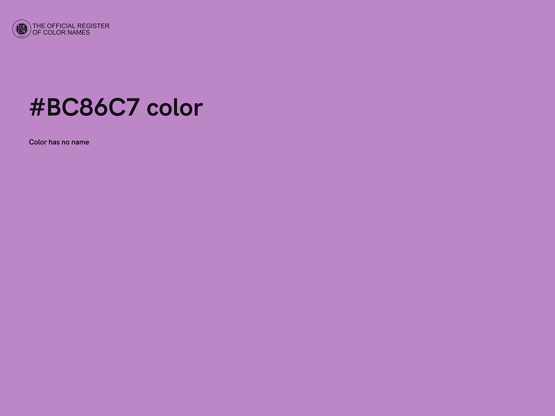 #BC86C7 color image