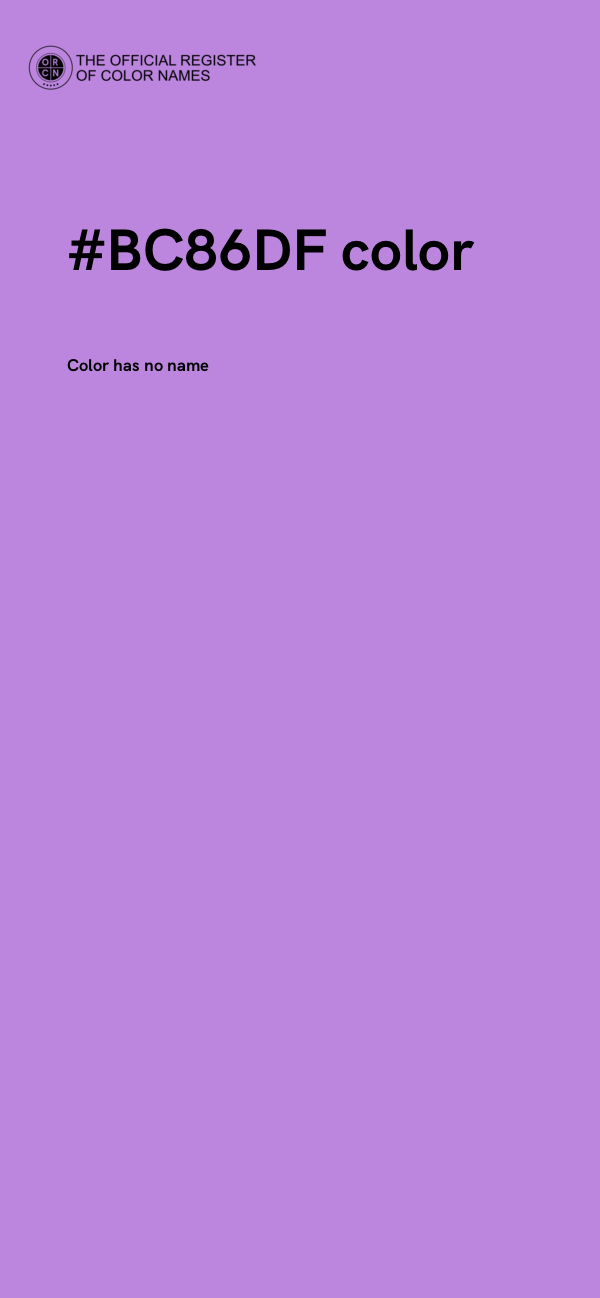 #BC86DF color image