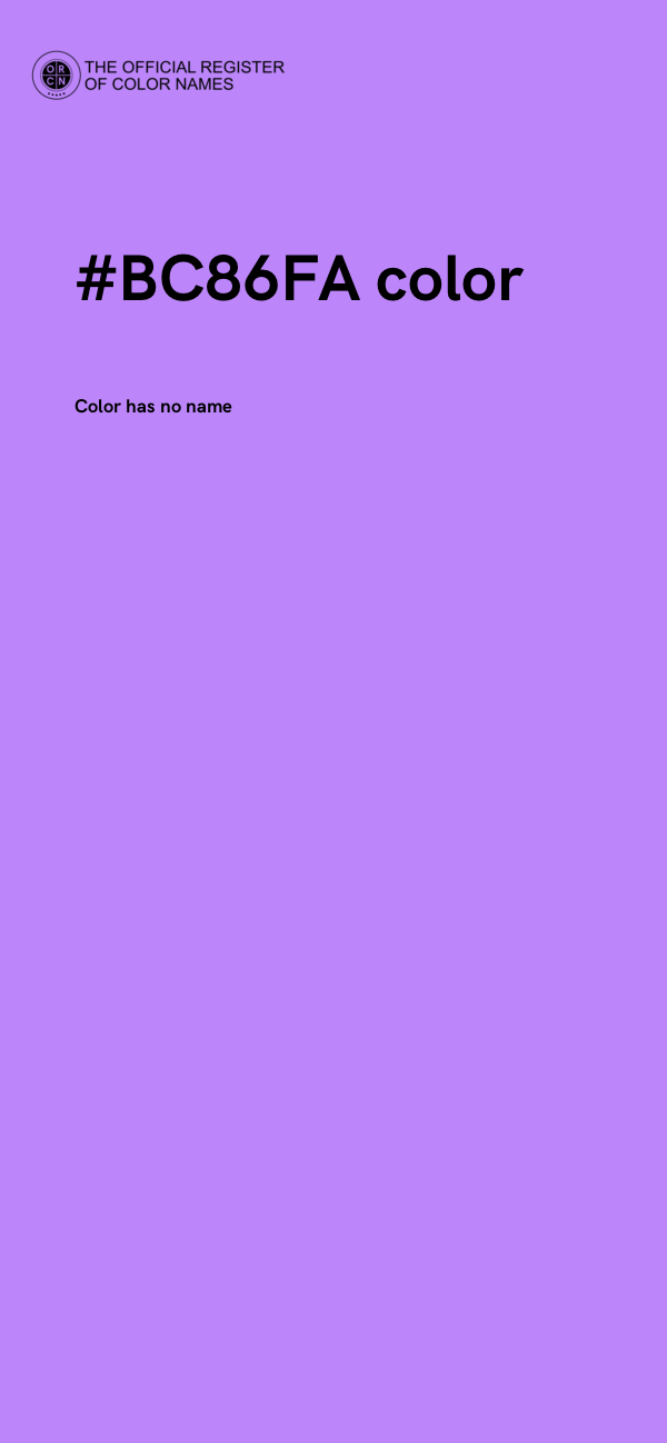 #BC86FA color image