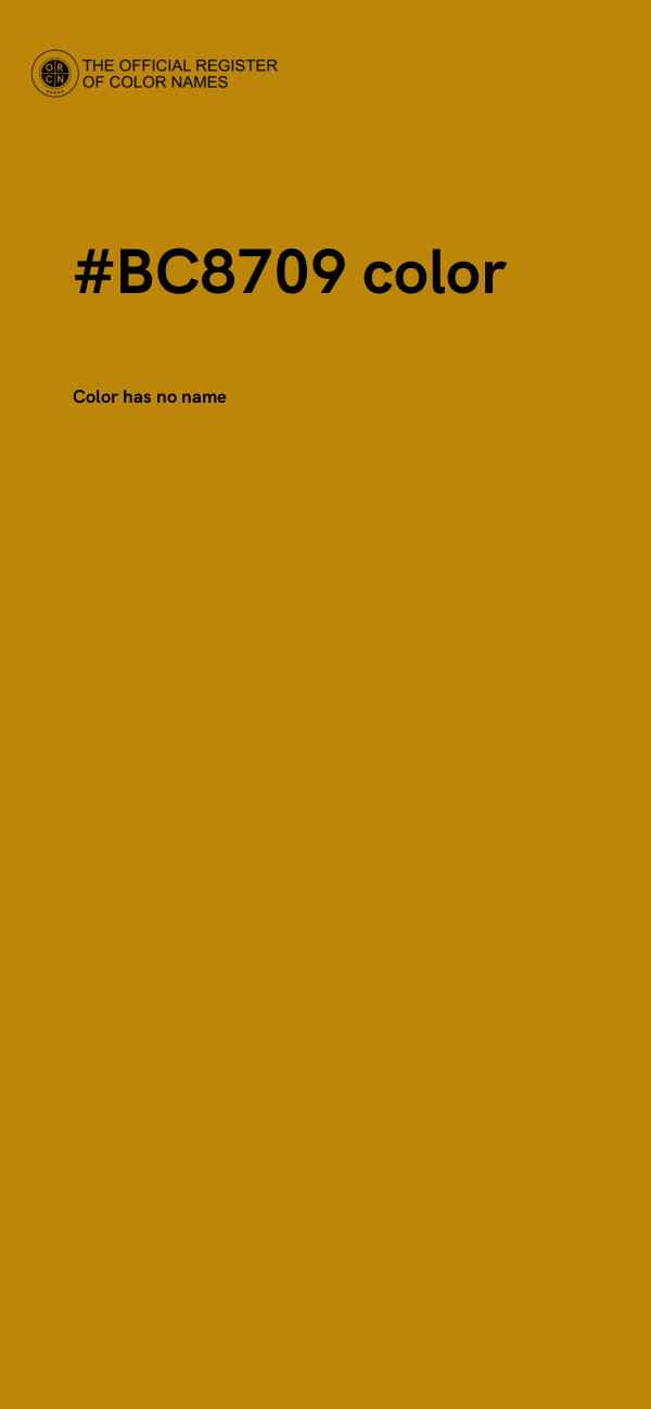 #BC8709 color image