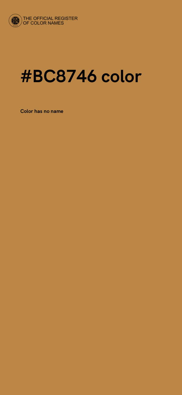 #BC8746 color image