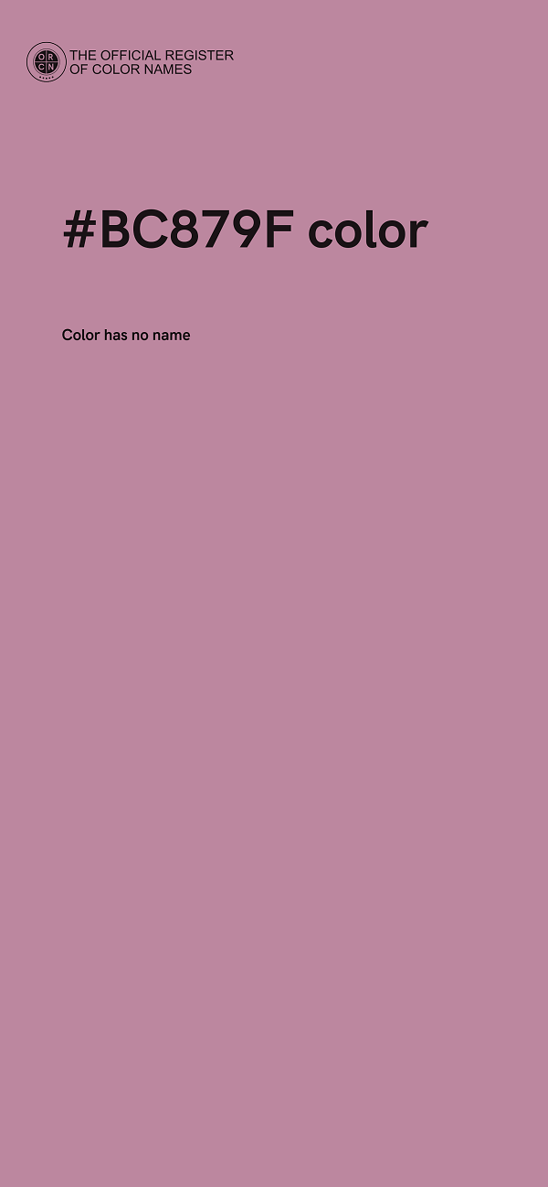 #BC879F color image