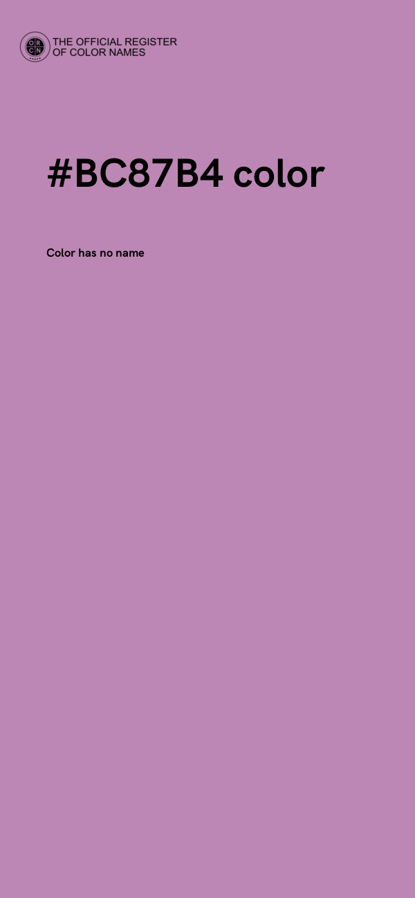 #BC87B4 color image
