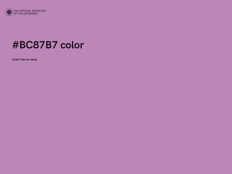 #BC87B7 color image