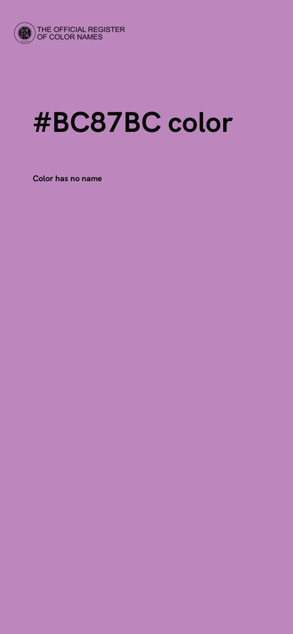 #BC87BC color image