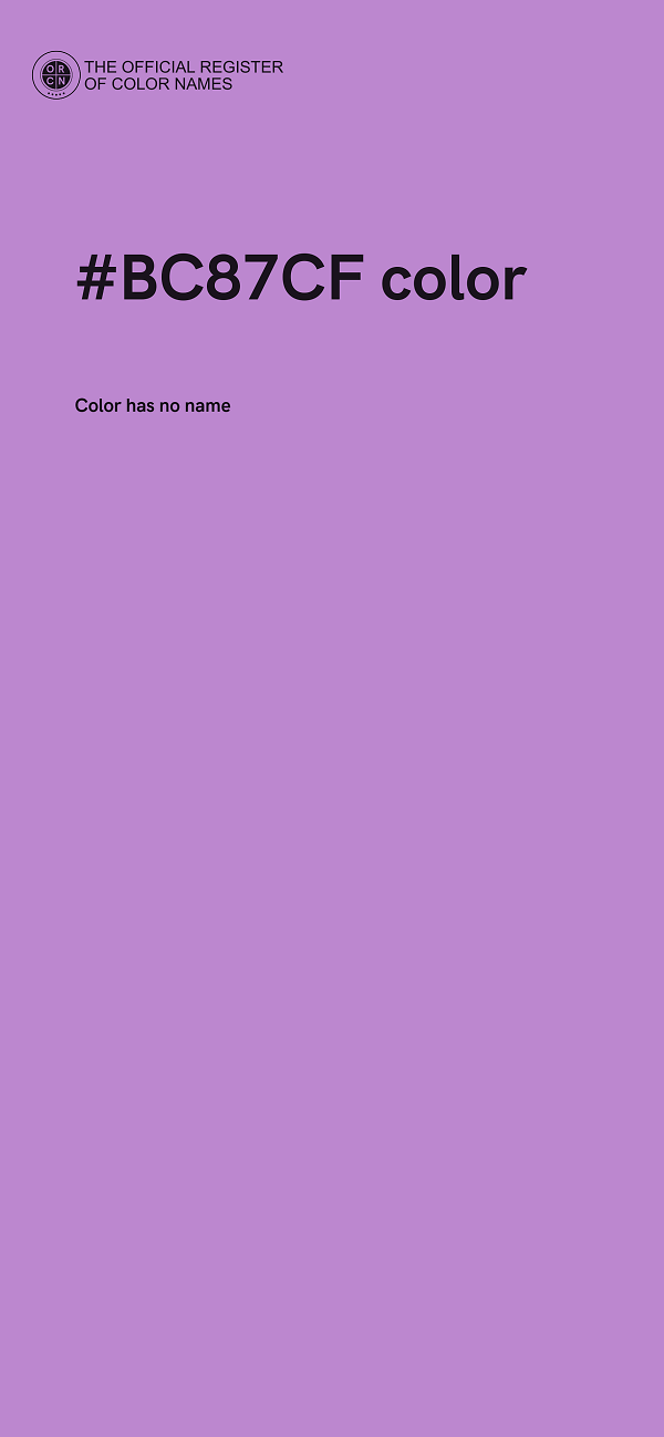 #BC87CF color image