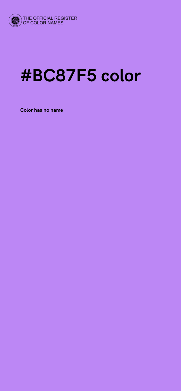 #BC87F5 color image