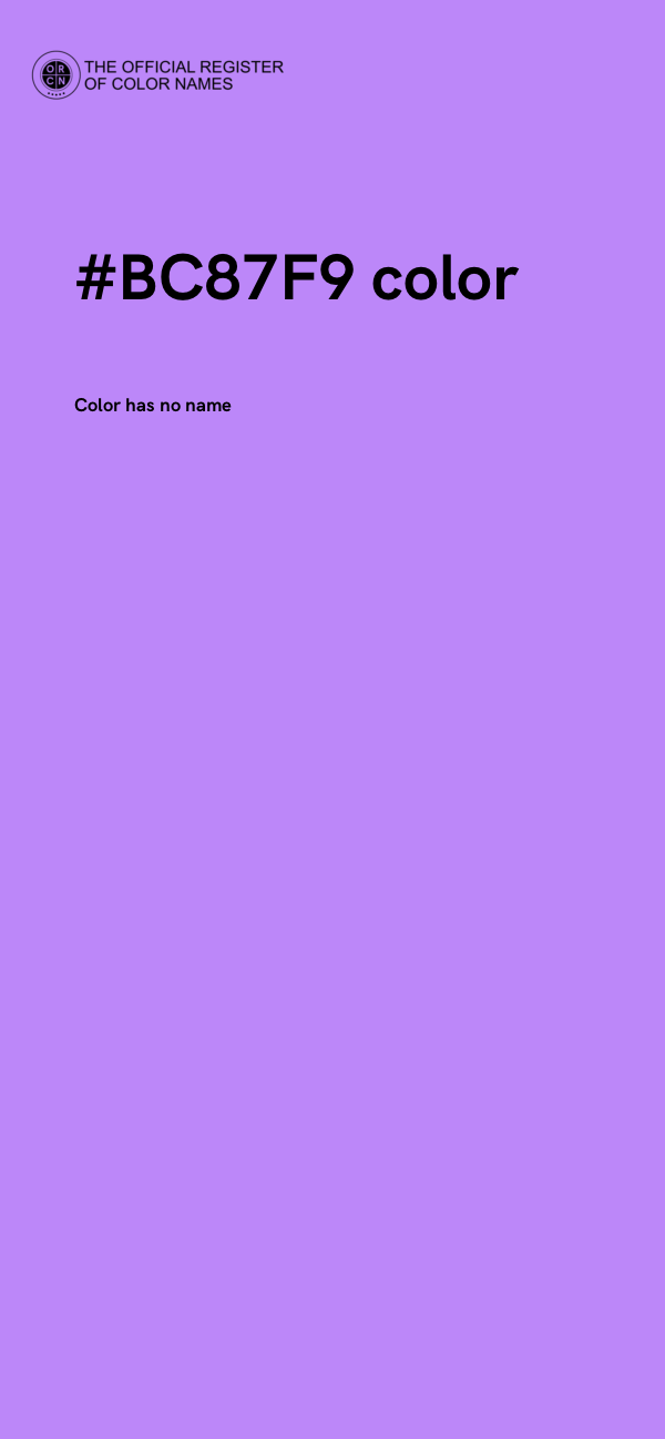 #BC87F9 color image