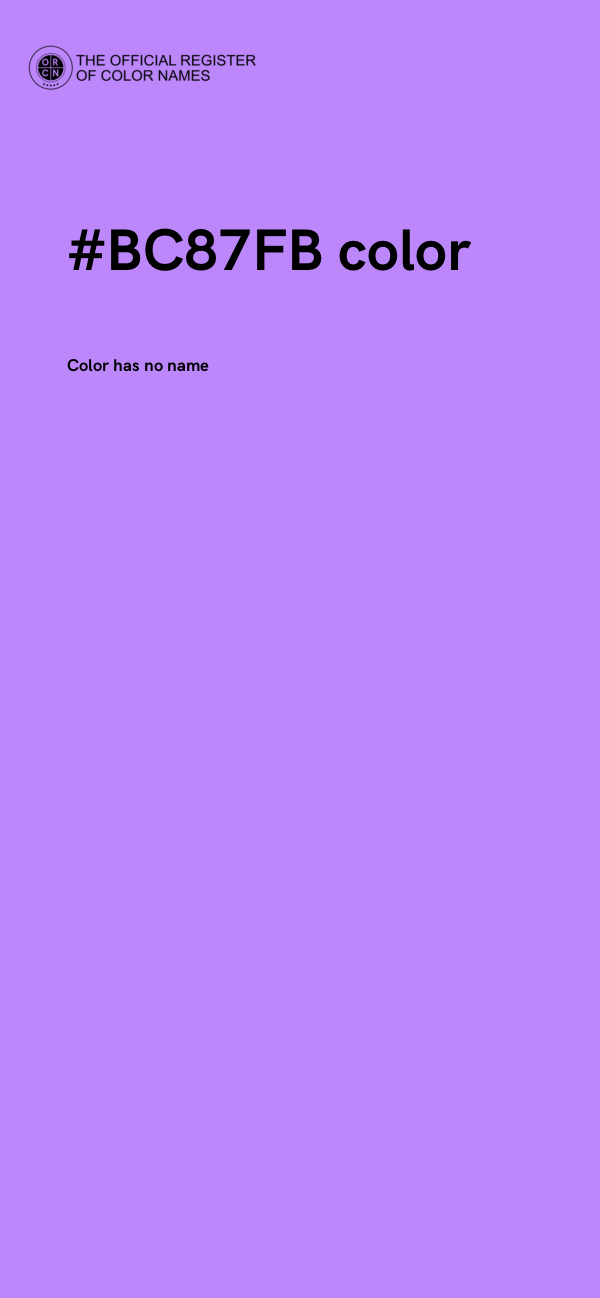 #BC87FB color image