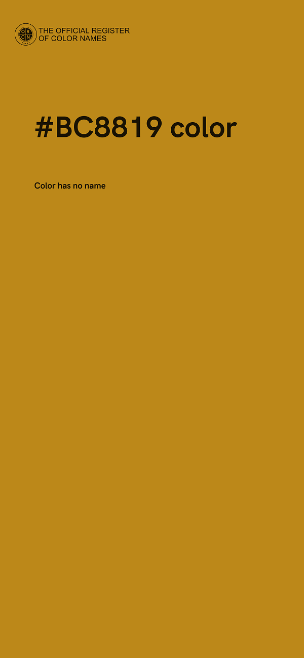#BC8819 color image