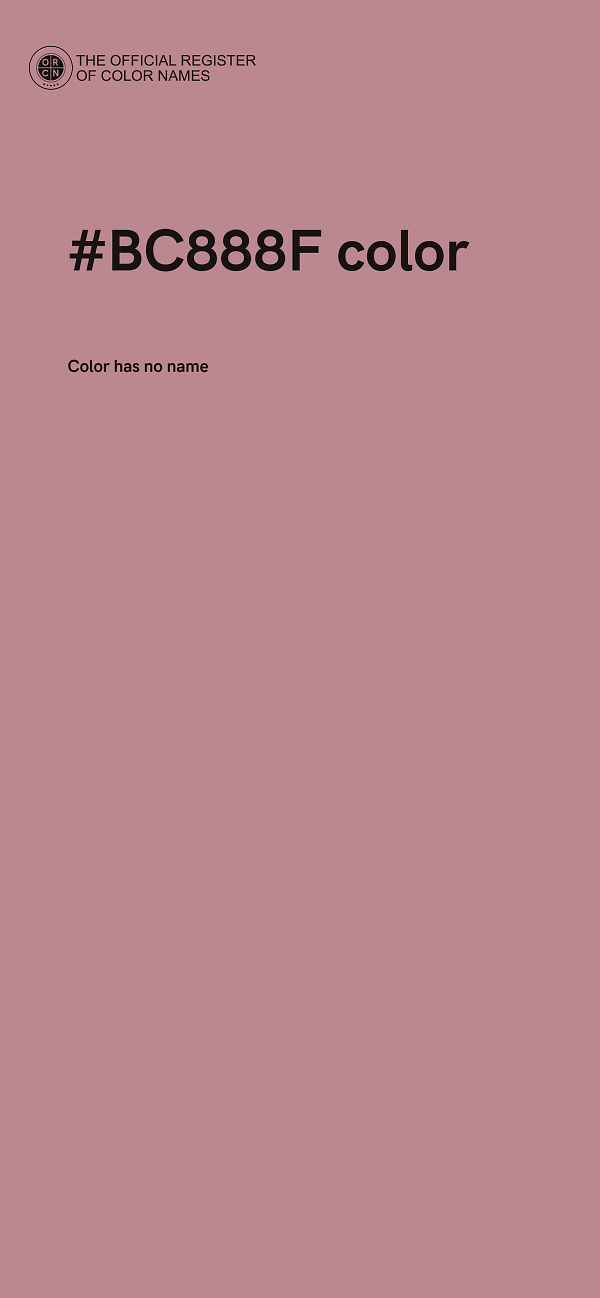 #BC888F color image