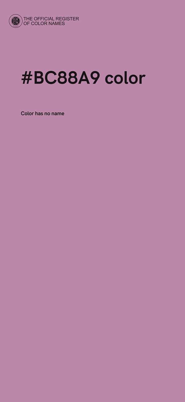 #BC88A9 color image