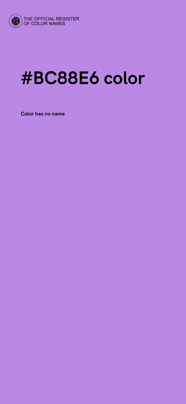 #BC88E6 color image