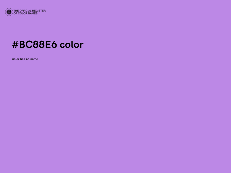 #BC88E6 color image