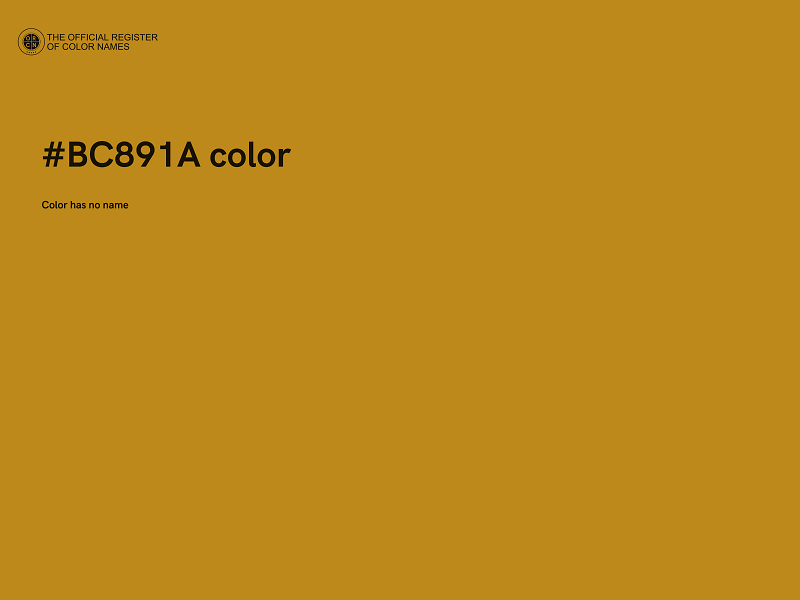 #BC891A color image