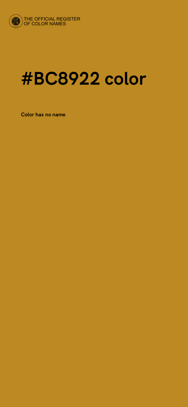 #BC8922 color image