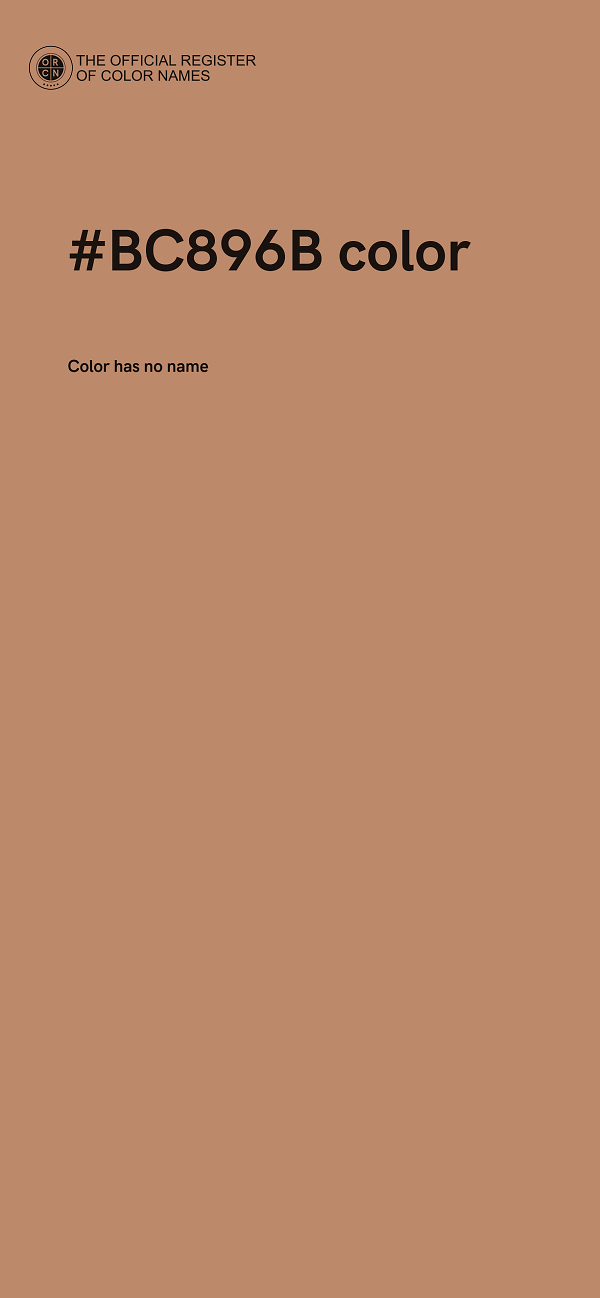 #BC896B color image