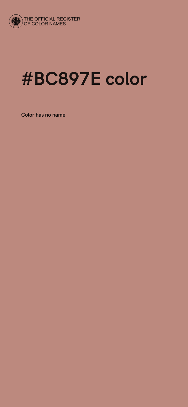 #BC897E color image