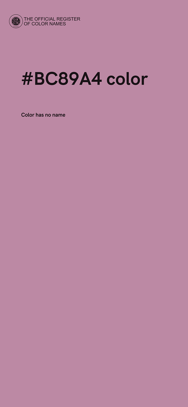 #BC89A4 color image