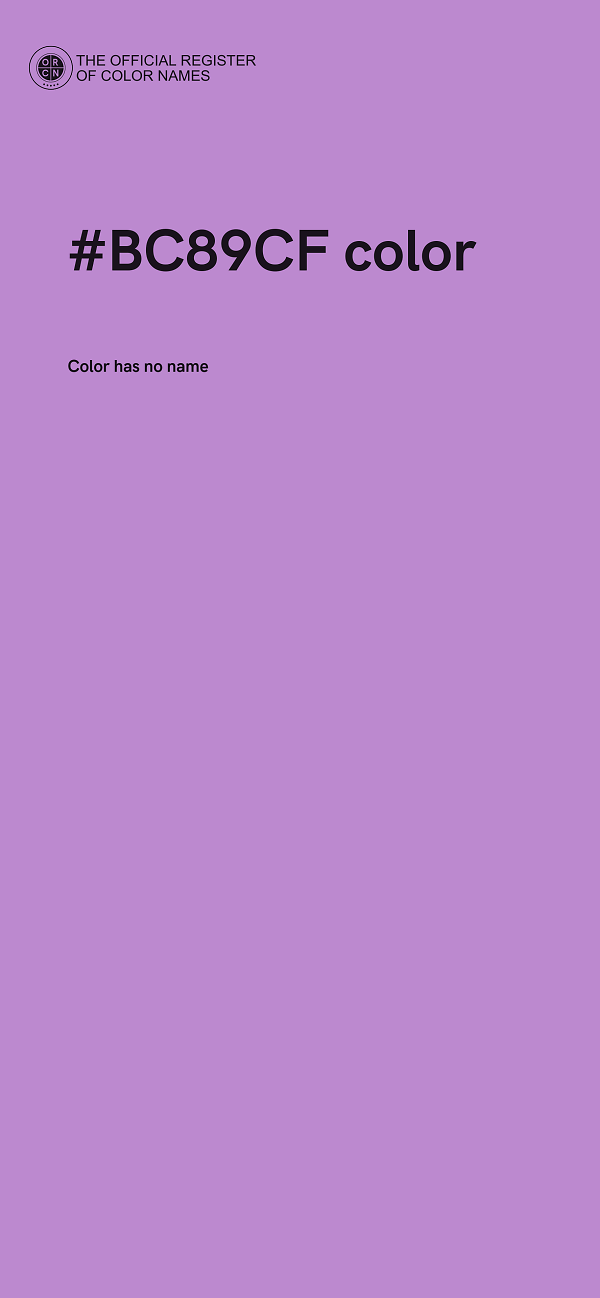 #BC89CF color image