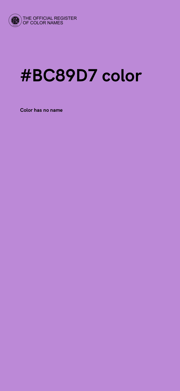 #BC89D7 color image