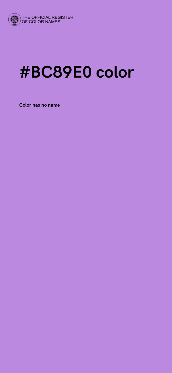 #BC89E0 color image
