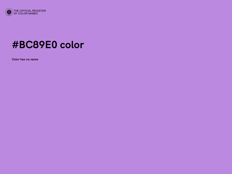 #BC89E0 color image