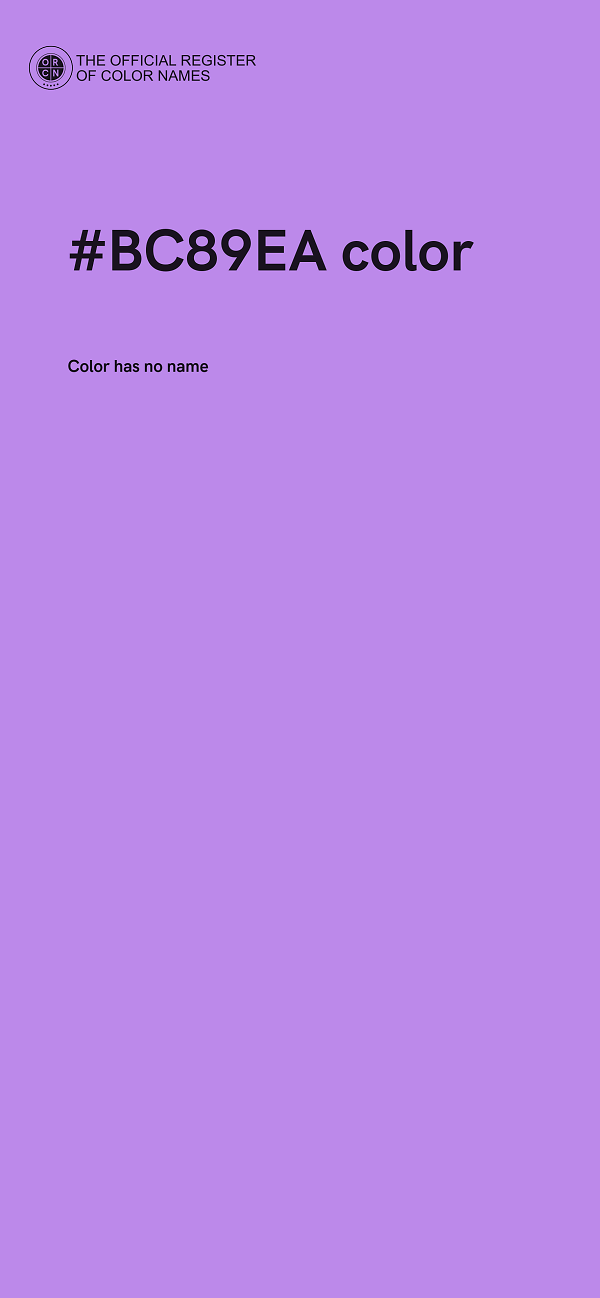 #BC89EA color image