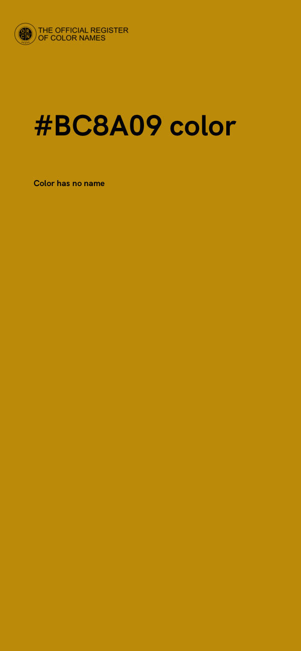 #BC8A09 color image