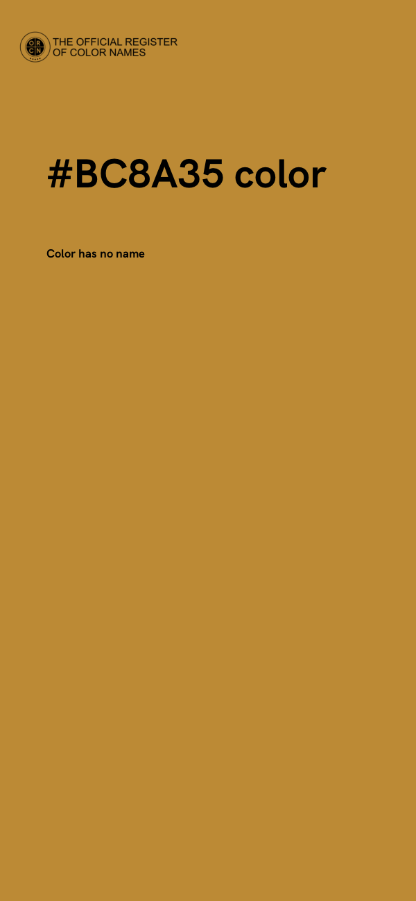 #BC8A35 color image