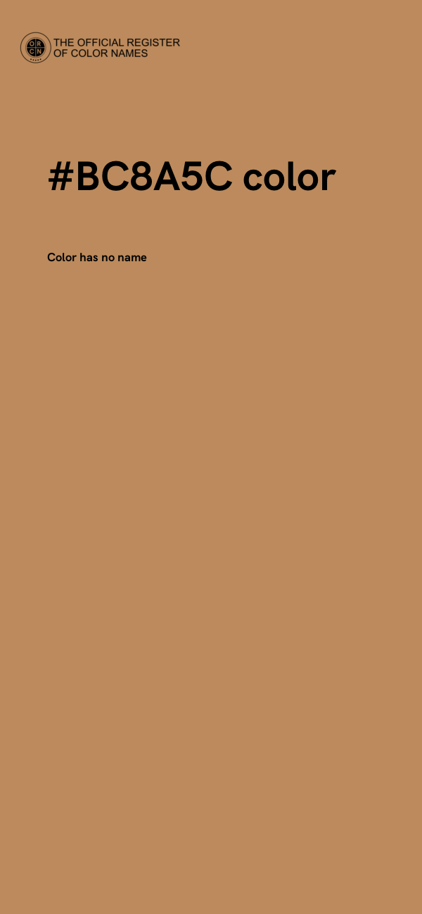 #BC8A5C color image