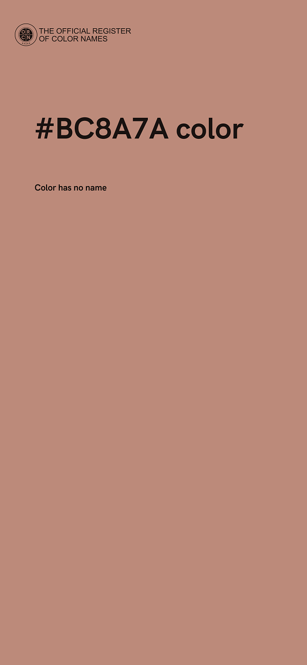 #BC8A7A color image