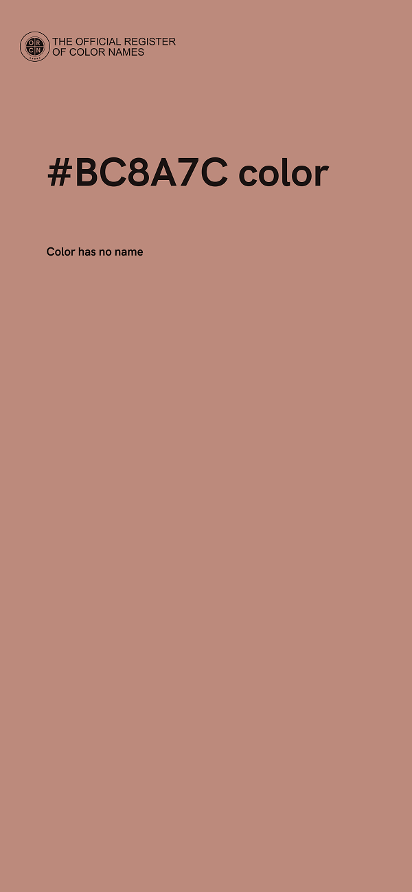 #BC8A7C color image