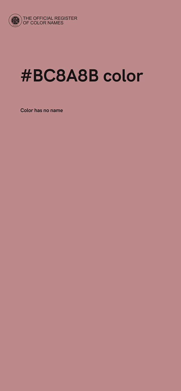 #BC8A8B color image