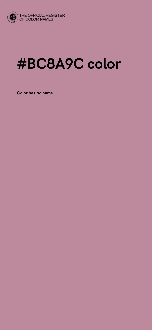 #BC8A9C color image