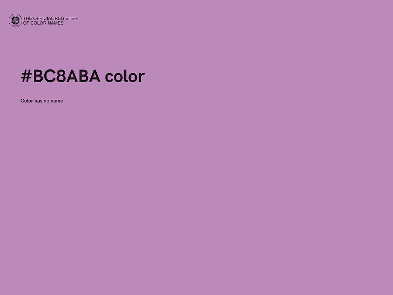 #BC8ABA color image