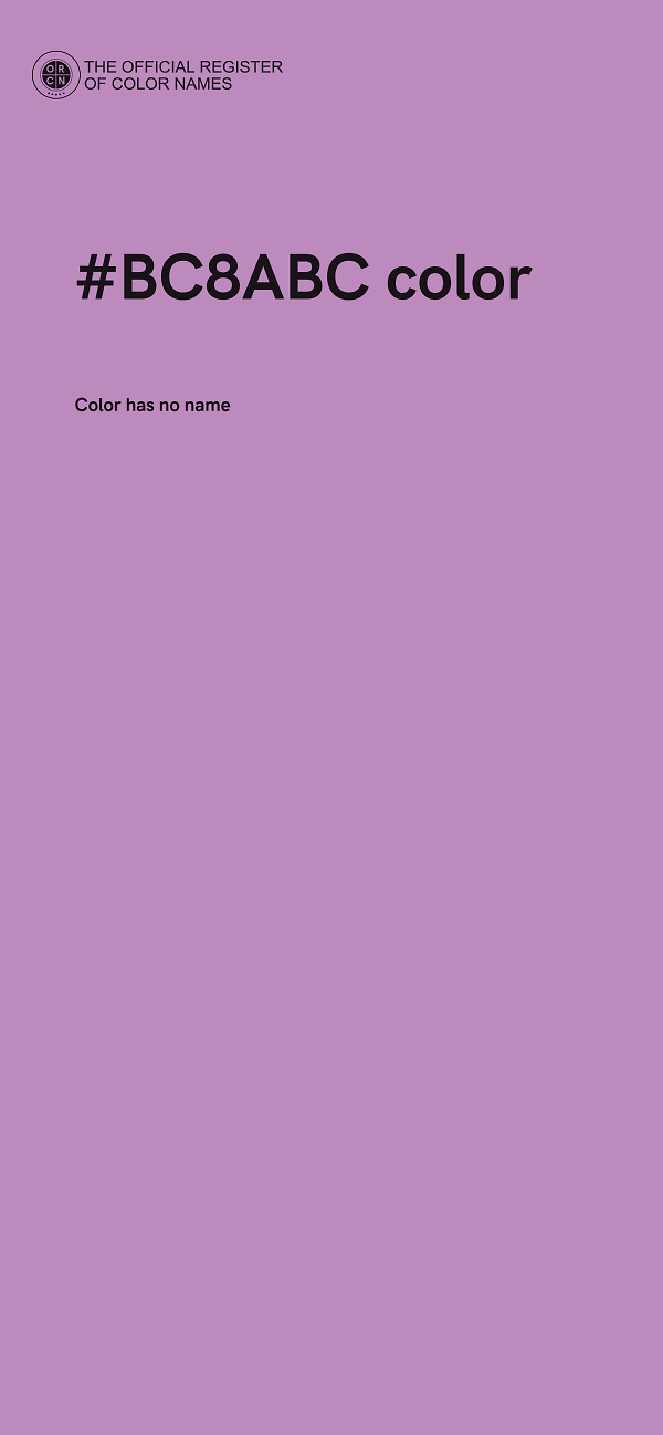 #BC8ABC color image