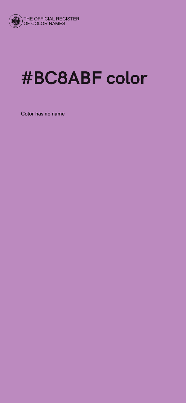 #BC8ABF color image