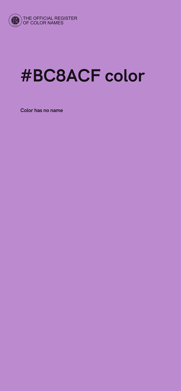 #BC8ACF color image