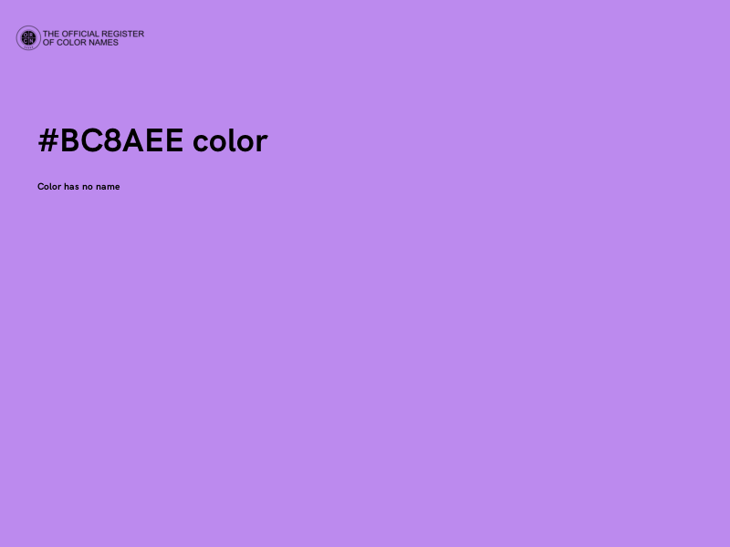 #BC8AEE color image