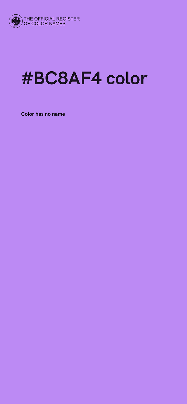 #BC8AF4 color image